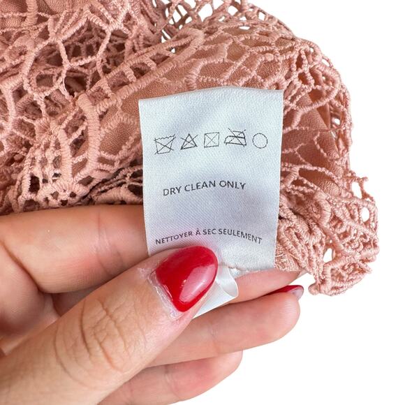 Gianni Bini Peachy Ruffle Floral Lace Fit & Flare Formal Asymmetrical Dress - Picture 11 of 11